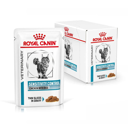 Royal Canin Veterinary Diet - Huhn & Reis / 1 x 12 x 85g - Royal Canin Sensitivity Control Katze - Beutel - Marigin AG Onlineshop für Tierbedarf