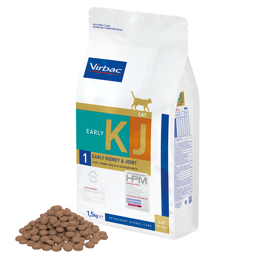 Virbac Cat Early Kidney & Joint KJ1 Trockenfutter 1.5kg 3kg