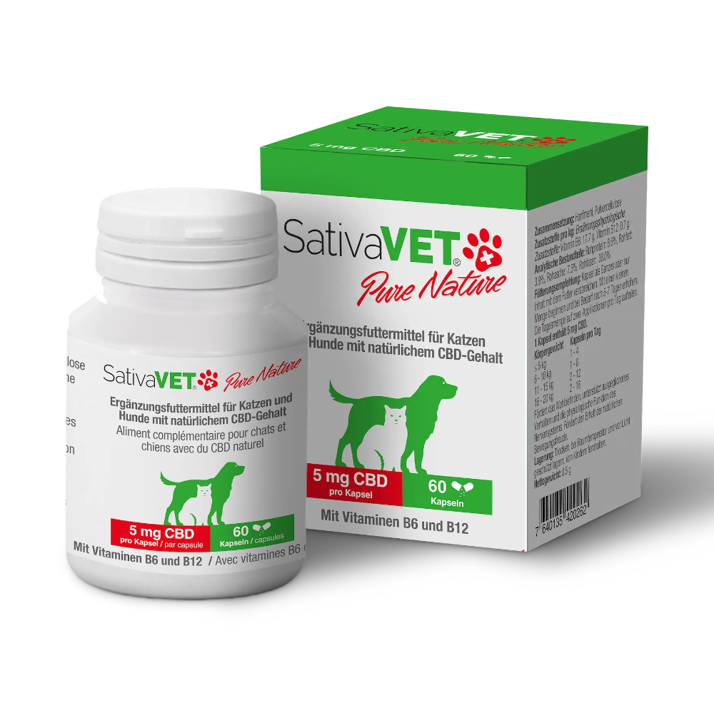 SativaVET Pure Nature CBD Kapseln 5 mg