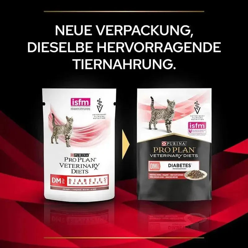Purina Veterinary Diets - Rind / 1 x 10 x 85g - Purina DM Diabetes Management Katze - Beutel/Rind - Marigin AG Onlineshop für Tierbedarf