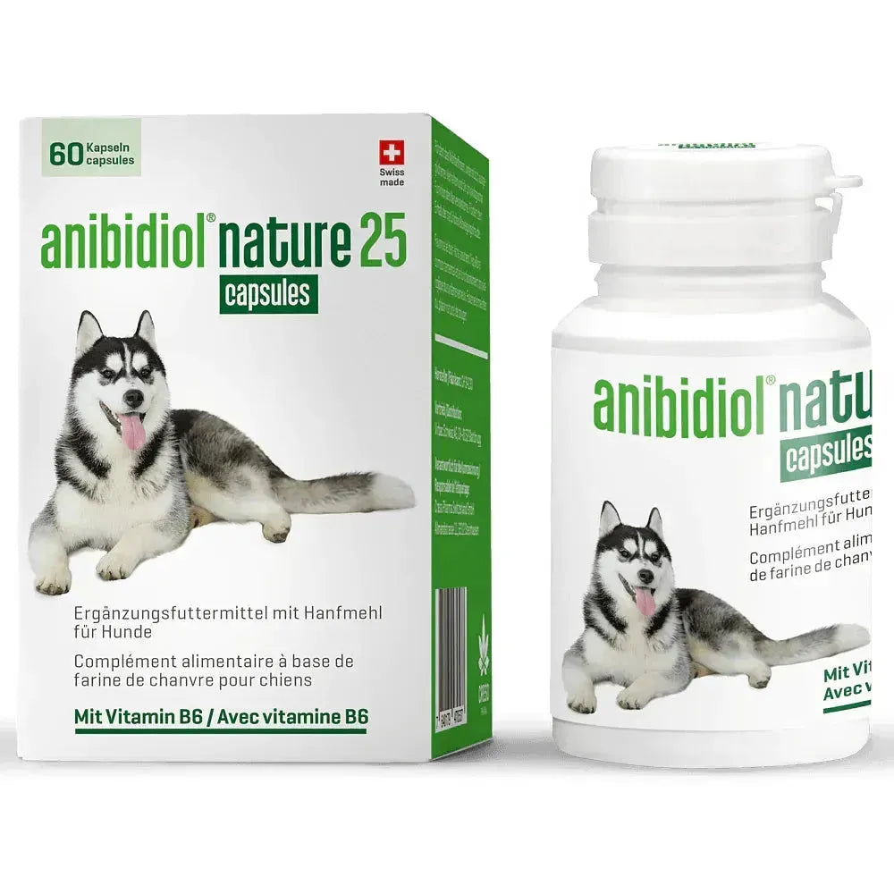 anibidiol nature 25 capsules - Creso Pharma - Marigin AG Onlineshop für Tierbedarf anibidiol nature 25 capsules - 60 Stück Ergänzungsfuttermittel