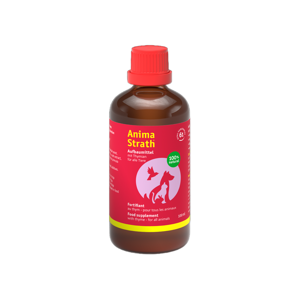 Anima-Strath Thymian Katze/Hund - flüssig - Bio-Strath AG - Marigin AG Onlineshop für Tierbedarf Anima-Strath Thymian Katze/Hund - flüssig - 100ml Ergänzungsfuttermittel