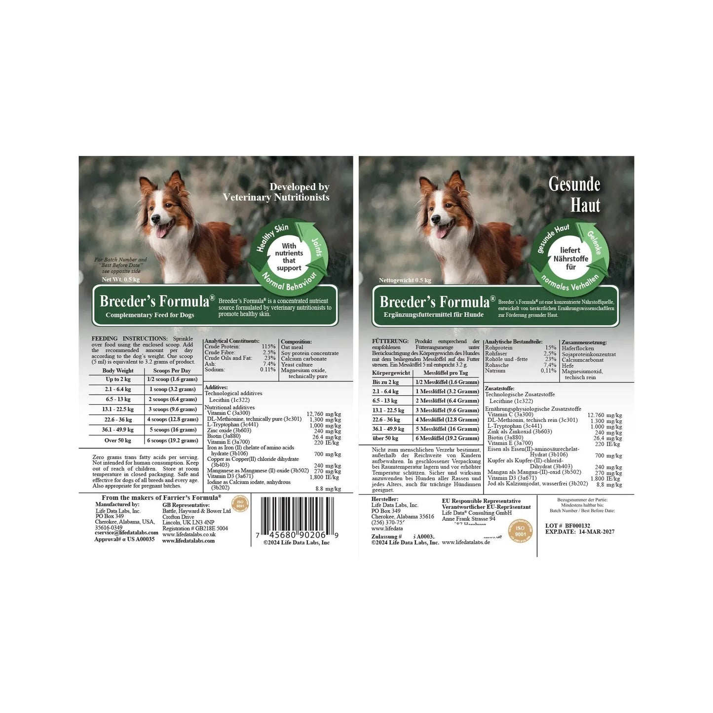 Breeders Formula Hund - Pellets - Life Data - Marigin AG Onlineshop für Tierbedarf Breeders Formula Hund - Pellets - 500g Ergänzungsfuttermittel