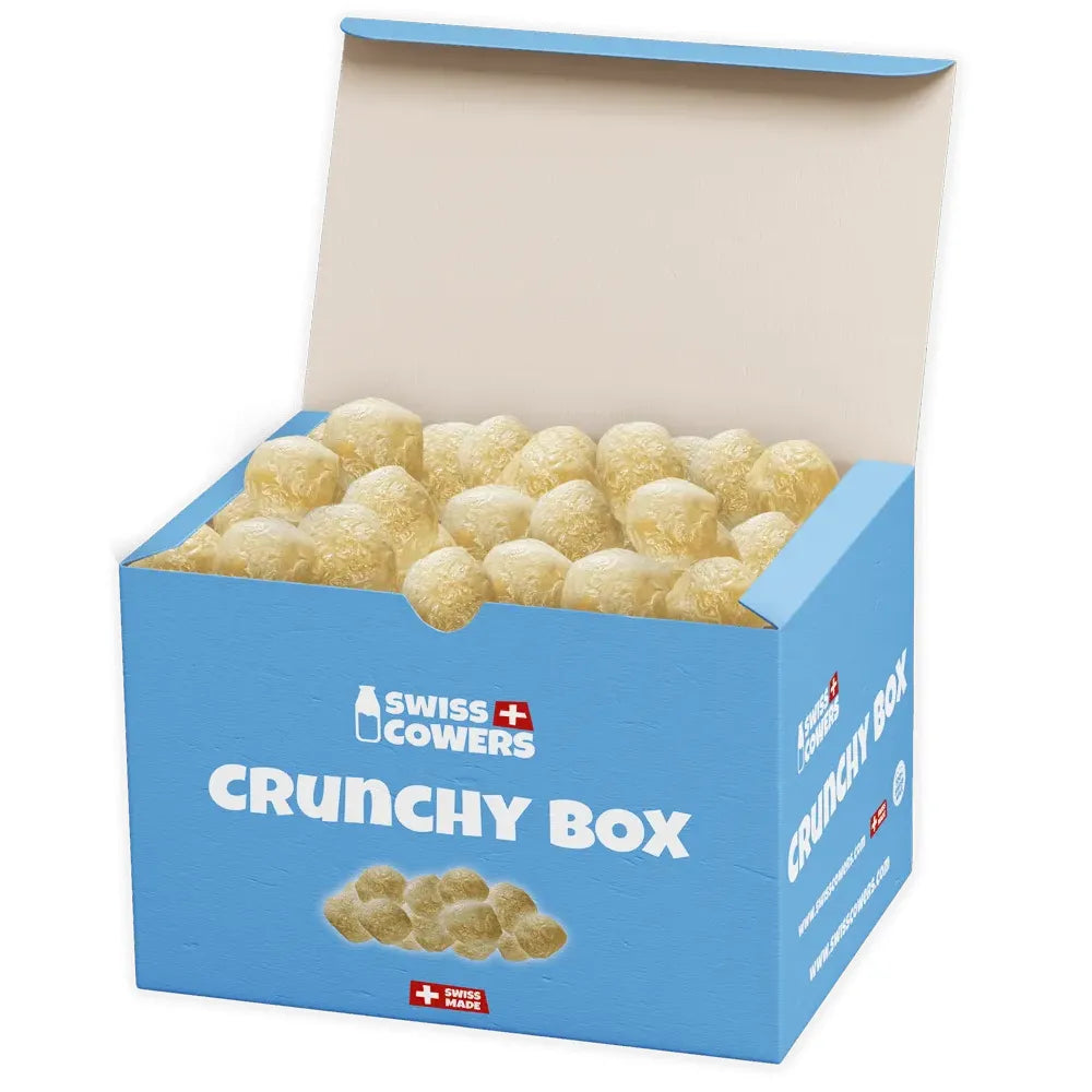 Crunchy Box - Hund - Swisscowers - Marigin AG Onlineshop für Tierbedarf Crunchy Box - Hund - 1 x 350g Kauartikel
