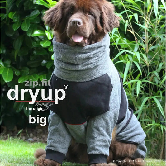 Dryup Body zip.fit BIG - Hundebademantel - Action Factory - Marigin AG Onlineshop für Tierbedarf Dryup Body zip.fit BIG - Hundebademantel - BIG / 79 cm / Grau Mantel