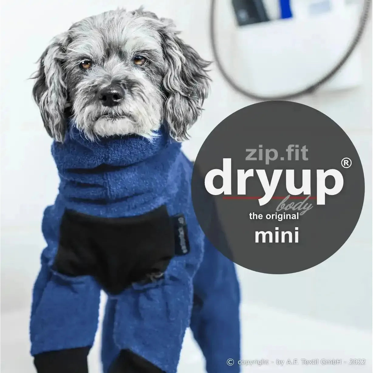 Dryup Body zip.fit MINI & STANDARD - Action Factory - Marigin AG Onlineshop für Tierbedarf Dryup Body zip.fit MINI & STANDARD - Mini / 30cm / Marine Mantel