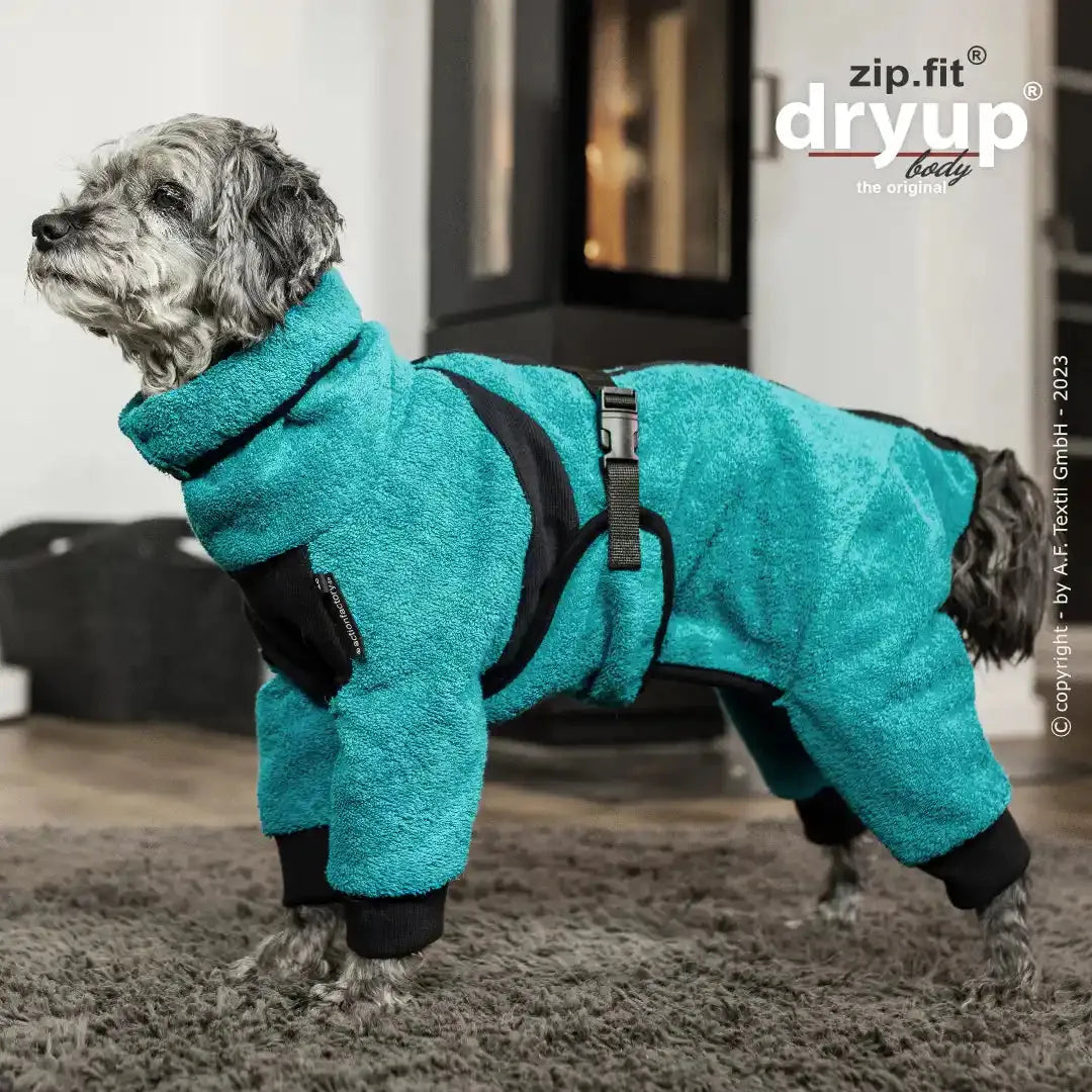 Dryup Body zip.fit MINI & STANDARD - Action Factory - Marigin AG Onlineshop für Tierbedarf Dryup Body zip.fit MINI & STANDARD - Mini / 30cm / Petrol Mantel