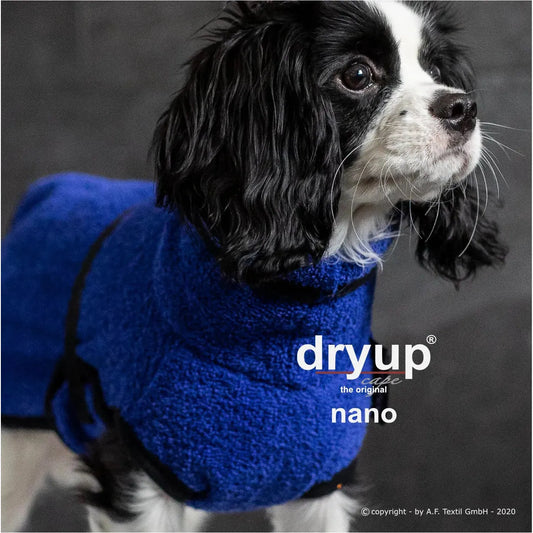 Dryup Cape NANO - Hundebademantel - Action Factory - Marigin AG Onlineshop für Tierbedarf Dryup Cape NANO - Hundebademantel - 15 cm / Blueberry Mantel