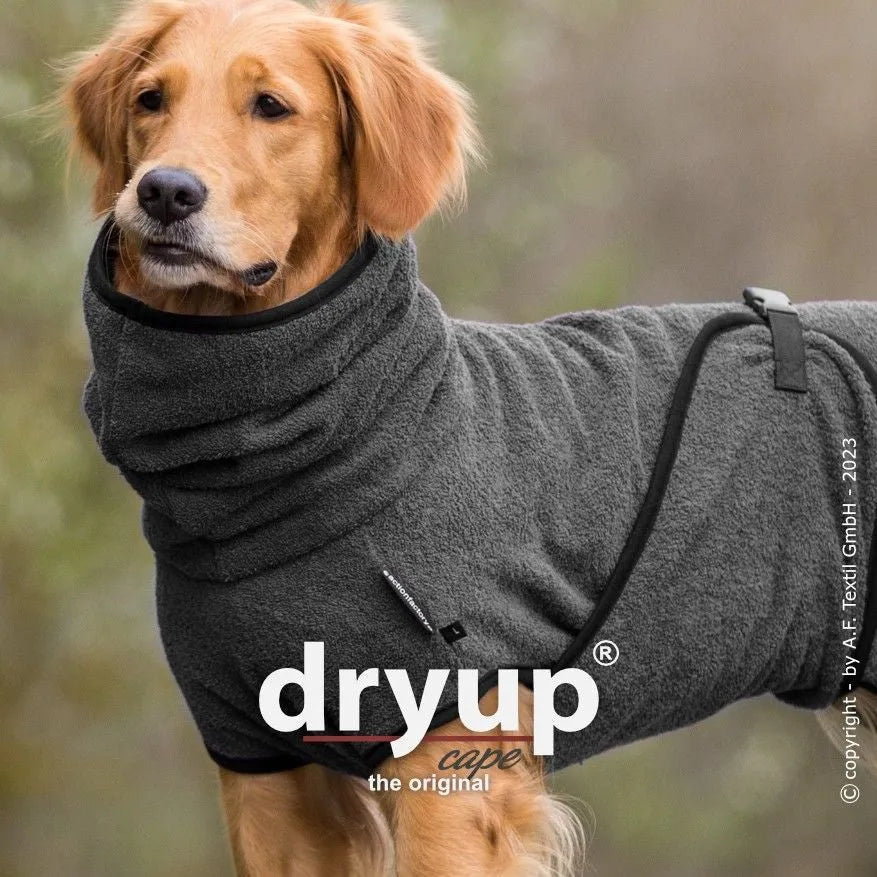 Dryup Cape ORIGINAL Standard - Hundebademantel - Action Factory - Marigin AG Onlineshop für Tierbedarf Dryup Cape ORIGINAL Standard - Hundebademantel - XS / 48cm / Anthrazit Mantel