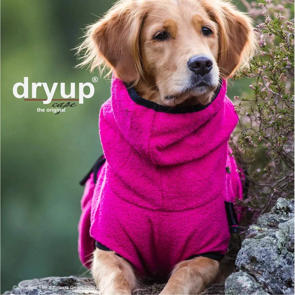 Dryup Cape ORIGINAL Standard - Hundebademantel - Action Factory - Marigin AG Onlineshop für Tierbedarf Dryup Cape ORIGINAL Standard - Hundebademantel - XS / 48cm / Pink Mantel