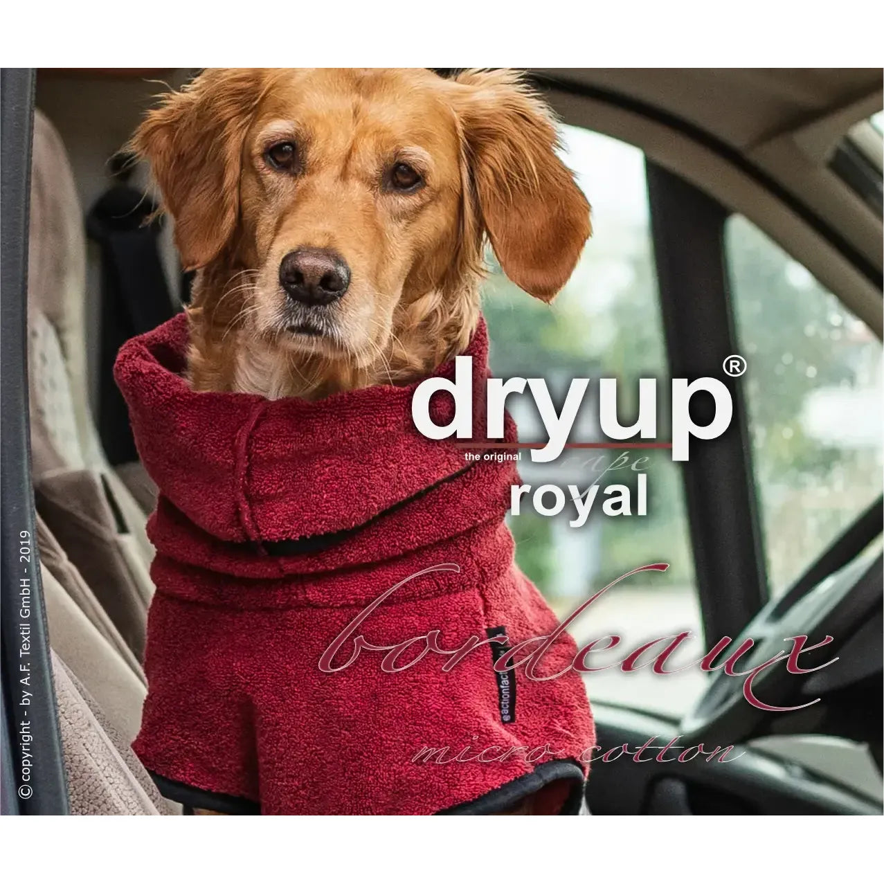 Dryup Cape ROYAL STANDARD - Micro Cotton - Action Factory - Marigin AG Onlineshop für Tierbedarf Dryup Cape ROYAL STANDARD - Micro Cotton - XS / 48 cm / Bordeaux Mantel