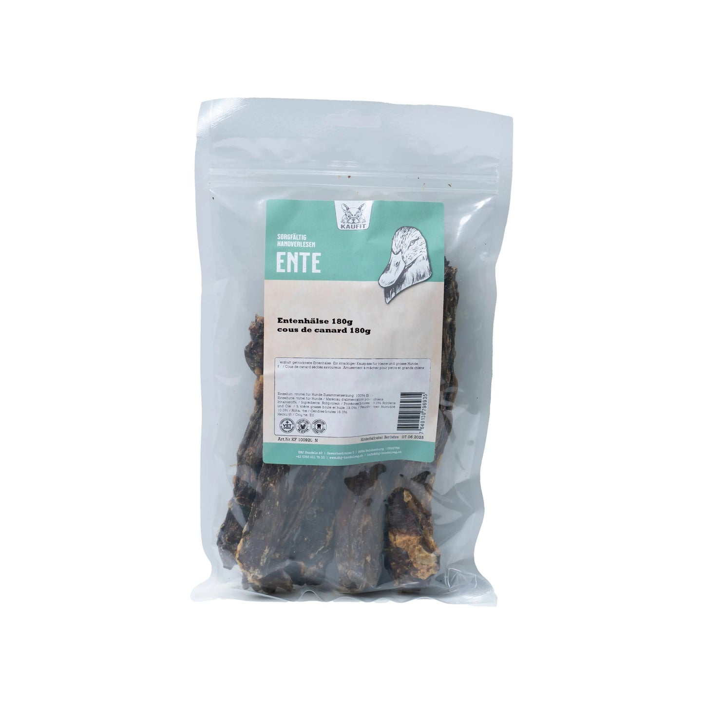 Entenhälse - Hund - Kaufit - Marigin AG Onlineshop für Tierbedarf Entenhälse - Hund - 1 x 180g Kauartikel