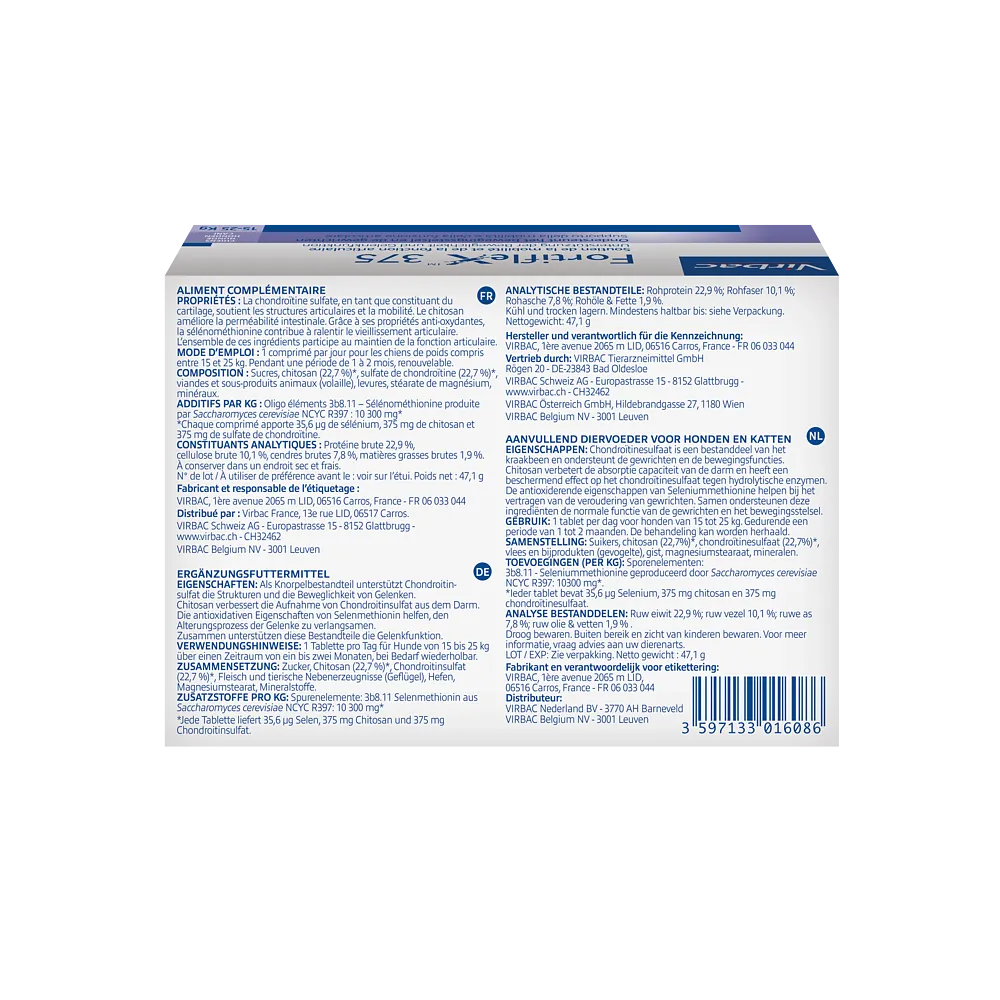 Fortiflex - Hund - Fortiflex - Marigin AG Onlineshop für Tierbedarf Fortiflex - Hund - 225mg / 30 Stück Ergänzungsfuttermittel