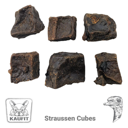 Gourmet Straussen Cubes - Hund - Kaufit - Marigin AG Onlineshop für Tierbedarf Gourmet Straussen Cubes - Hund - 140 g Kauartikel