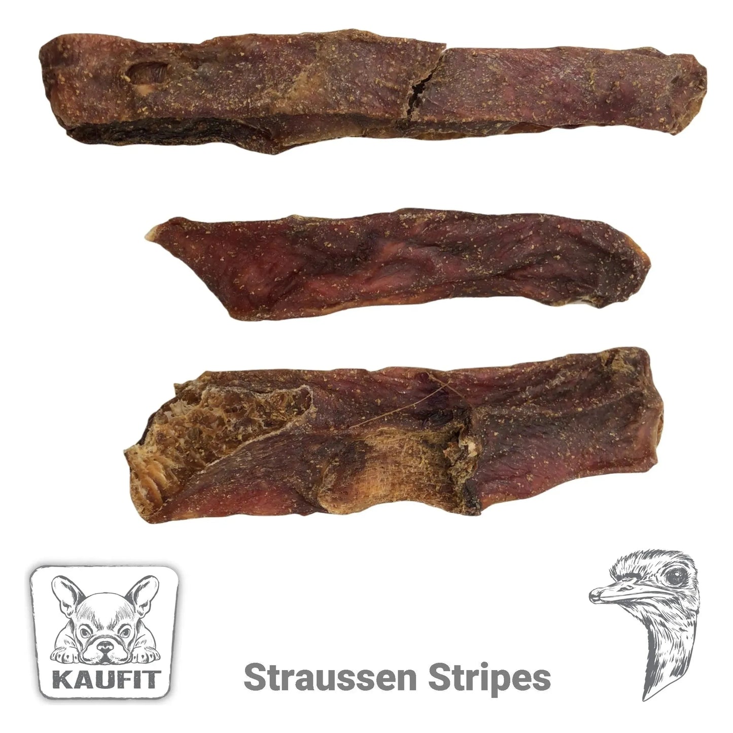 Gourmet Straussen Stripes - Hund - Kaufit - Marigin AG Onlineshop für Tierbedarf Gourmet Straussen Stripes - Hund - 140 g Kauartikel