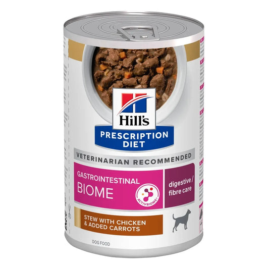 Hill's Gastrointestinal Biome Hund - Dose Ragout - Hill's Prescription Diet - Marigin AG Onlineshop für Tierbedarf Hill's Gastrointestinal Biome Hund - Dose Ragout - Huhn & Karotten / 354g Futter