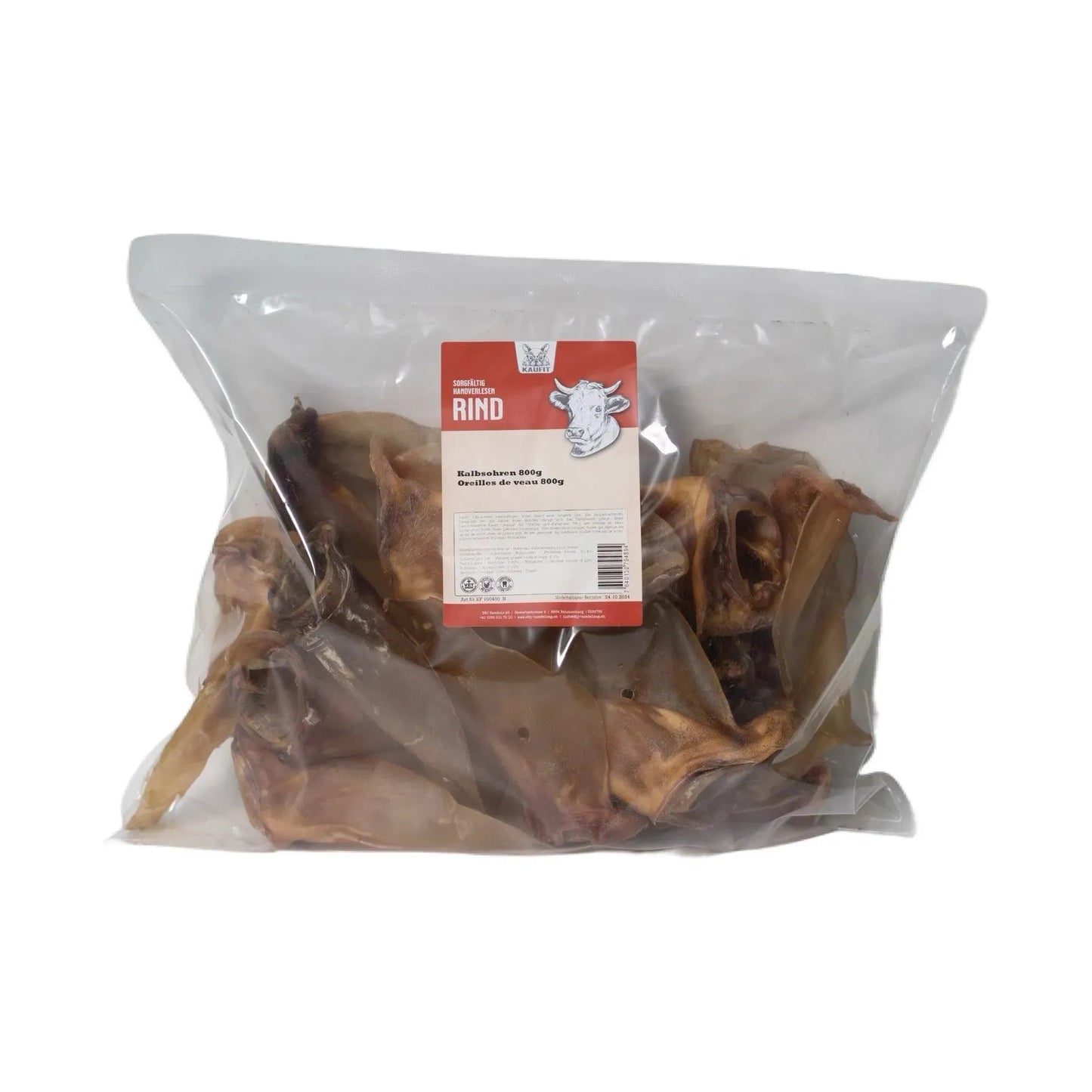 Kalbsohren - Hund - Kaufit - Marigin AG Onlineshop für Tierbedarf Kalbsohren - Hund - 1 x 800g Kauartikel