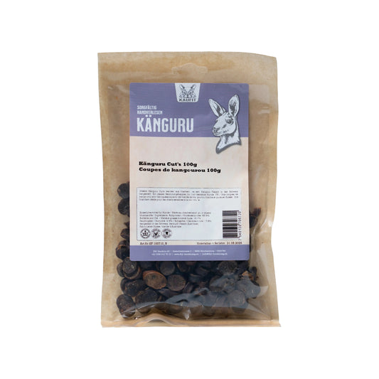 Känguru Cut's - Hund - Kaufit - Marigin AG Onlineshop für Tierbedarf Känguru Cut's - Hund - 100g Kauartikel