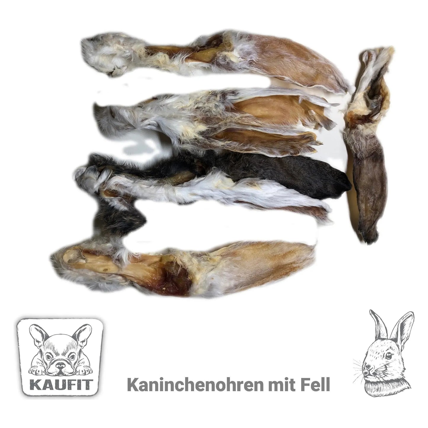 Kaninchenohren - Hund - Kaufit - Marigin AG Onlineshop für Tierbedarf Kaninchenohren - Hund - Mit Fell / 1 x 100 g Kauartikel