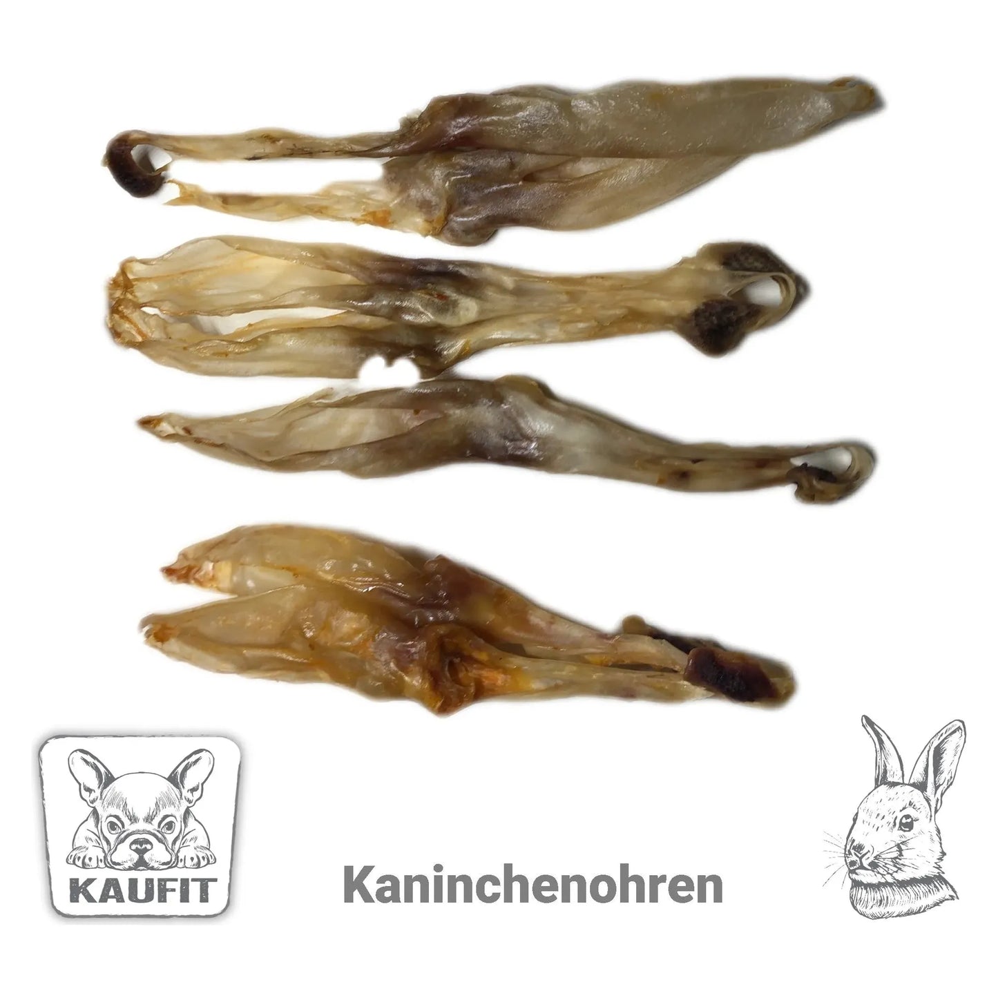 Kaninchenohren - Hund - Kaufit - Marigin AG Onlineshop für Tierbedarf Kaninchenohren - Hund - Mit Fell / 1 x 100 g Kauartikel