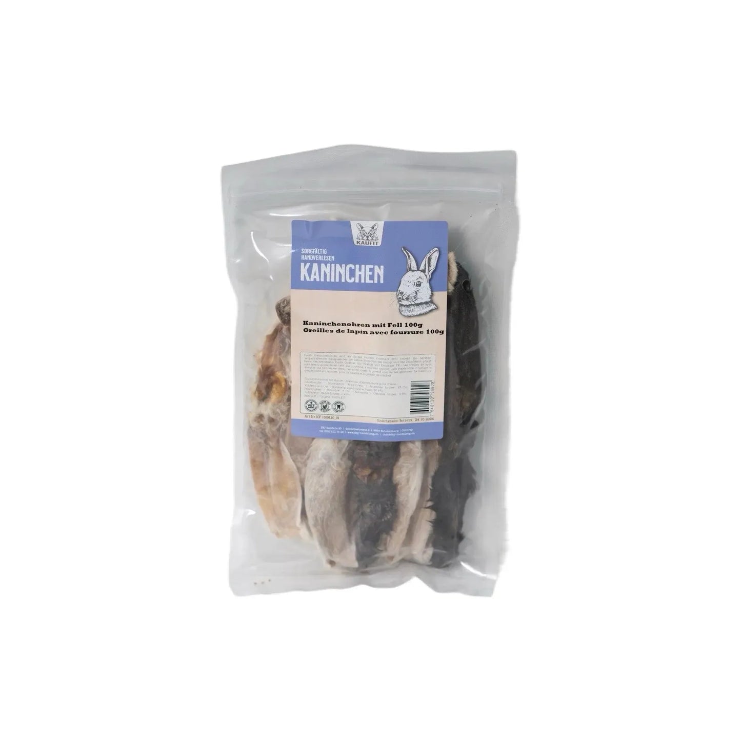 Kaninchenohren - Hund - Kaufit - Marigin AG Onlineshop für Tierbedarf Kaninchenohren - Hund - Mit Fell / 1 x 100 g Kauartikel