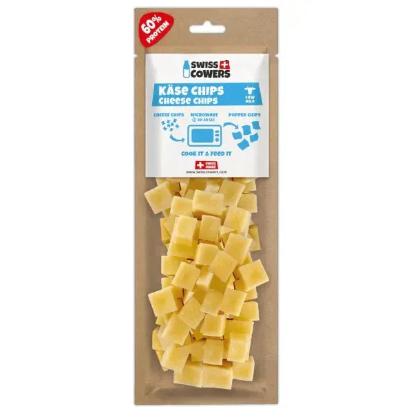 Käse Chips - Hund - Swisscowers - Marigin AG Onlineshop für Tierbedarf Käse Chips - Hund - 1 x 80g Kauartikel