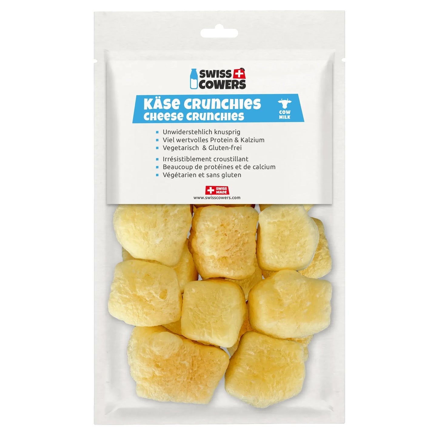 Käse Crunchies - Hund - Swisscowers - Marigin AG Onlineshop für Tierbedarf Käse Crunchies - Hund - L / 1 x 80g Kauartikel