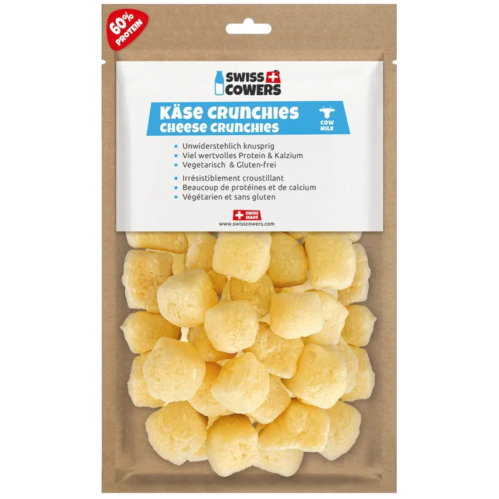 Käse Crunchies - Hund - Swisscowers - Marigin AG Onlineshop für Tierbedarf Käse Crunchies - Hund - S / 1 x 80g Kauartikel