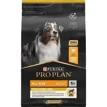 Purina All Sizes Adult Light / Sterilised - Hund - Purina ProPlan - Marigin AG Onlineshop für Tierbedarf Purina All Sizes Adult Light / Sterilised - Hund - 3kg Futter