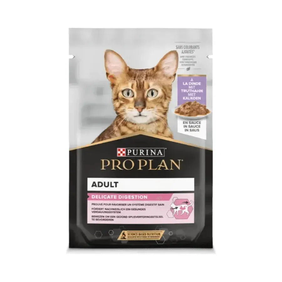 Purina Delicate Adult Digestion Cat/Katze - Beutel - Purina ProPlan - Marigin AG Onlineshop für Tierbedarf Purina Delicate Adult Digestion Cat/Katze - Beutel - 26 x 85g Truthahn Futter
