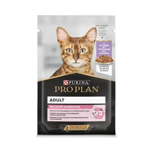 Purina Delicate Adult Digestion Cat/Katze - Beutel - Purina ProPlan - Marigin AG Onlineshop für Tierbedarf Purina Delicate Adult Digestion Cat/Katze - Beutel - 26 x 85g Truthahn Futter