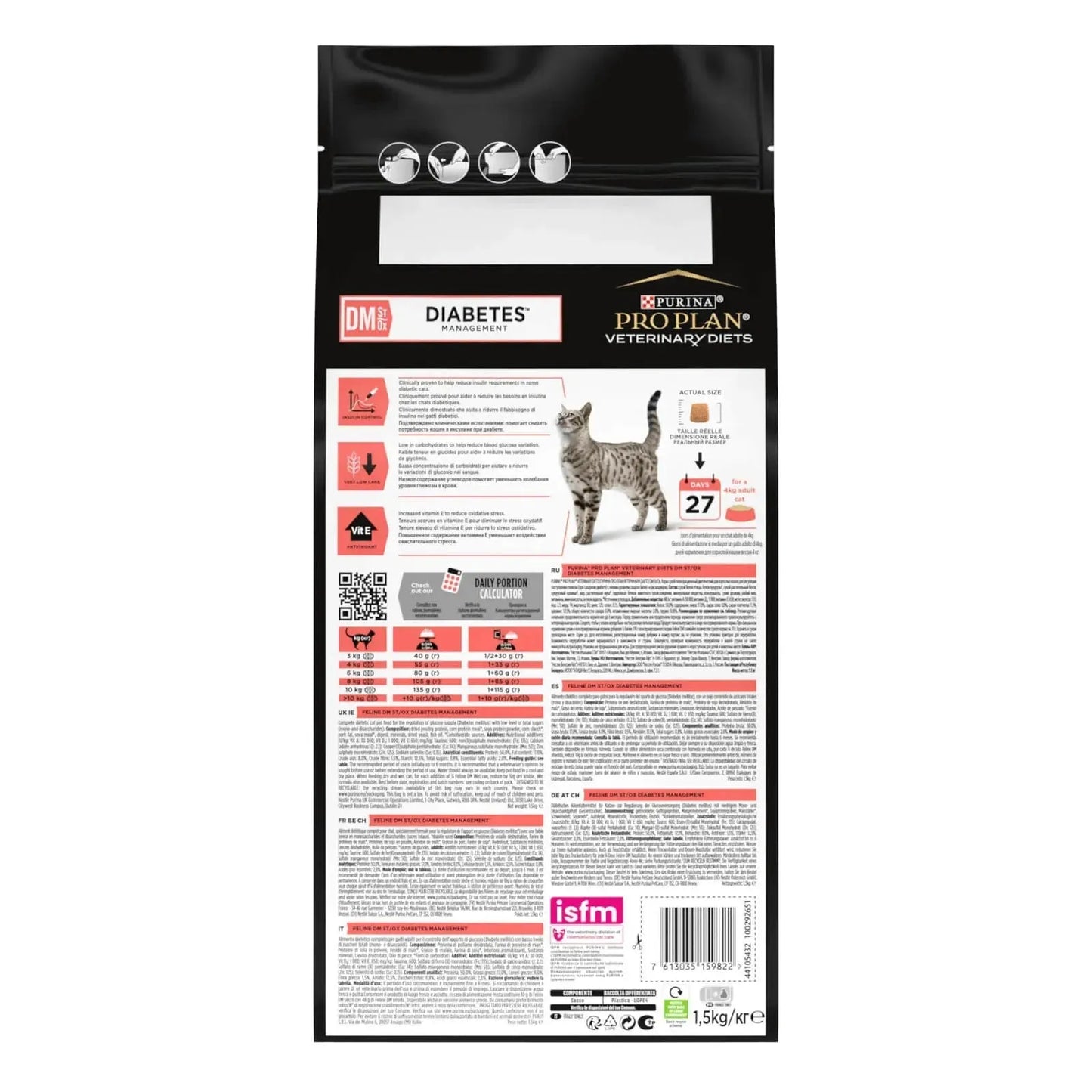 Purina DM Diabetes Management - Katze - Purina Veterinary Diets - Marigin AG Onlineshop für Tierbedarf Purina DM Diabetes Management - Katze - 1 x 1.5 kg Futter