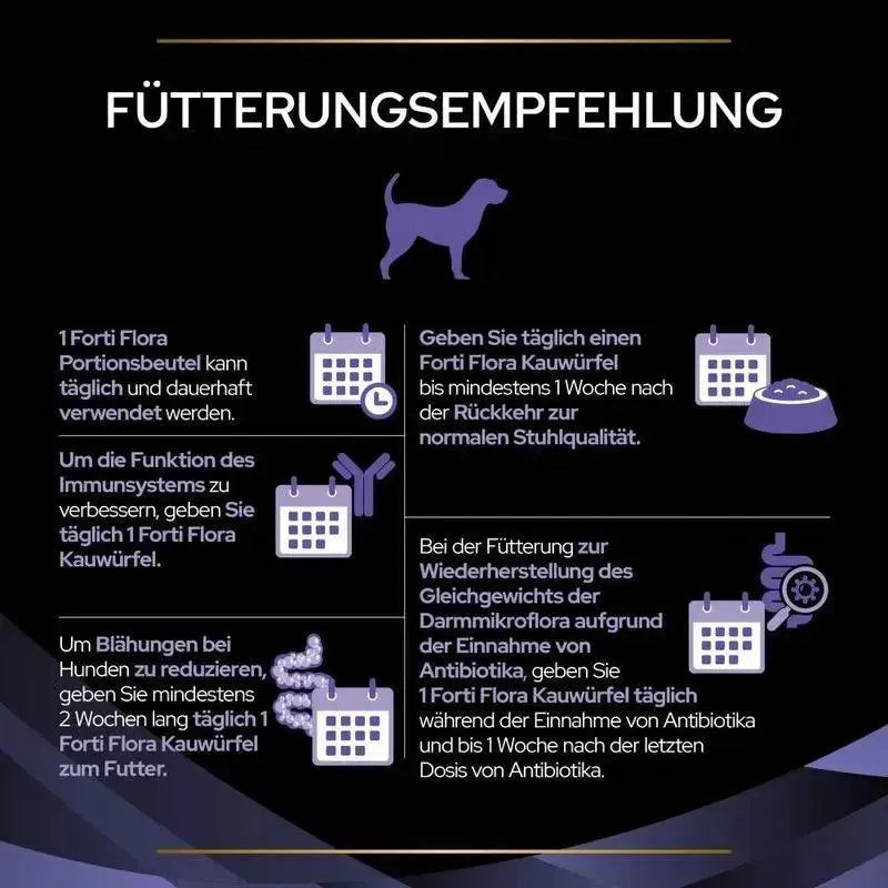 Purina FortiFlora Hund - Pulver - Purina Veterinary - Marigin AG Onlineshop für Tierbedarf Purina FortiFlora Hund - Pulver - 1 x 30 x 1g Ergänzungsfuttermittel