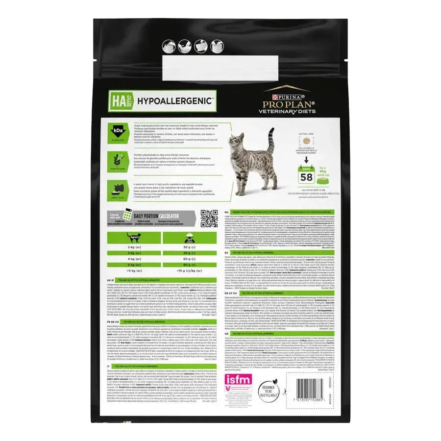 Purina HA Hypoallergenic - Katze - Purina Veterinary Diets - Marigin AG Onlineshop für Tierbedarf Purina HA Hypoallergenic - Katze - 1.3kg Futter