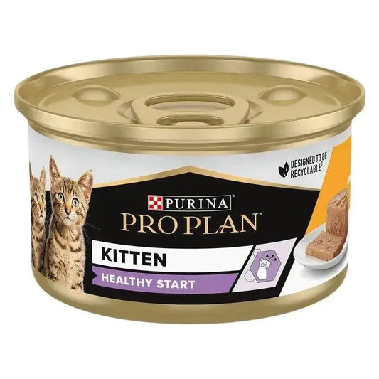 Purina Healthy Start Kitten - Dose/Huhn - Purina ProPlan - Marigin AG Onlineshop für Tierbedarf Purina Healthy Start Kitten - Dose/Huhn - Huhn / 1 x 24 x 85g Futter