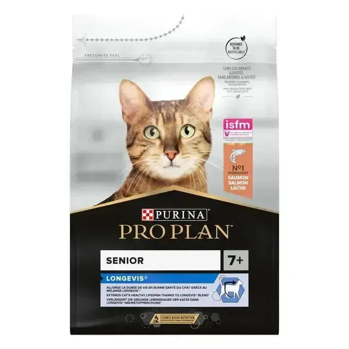 Purina Longevis Senior 7+ Katze - Lachs - Purina ProPlan - Marigin AG Onlineshop für Tierbedarf Purina Longevis Senior 7+ Katze - Lachs - Lachs / 3kg Futter