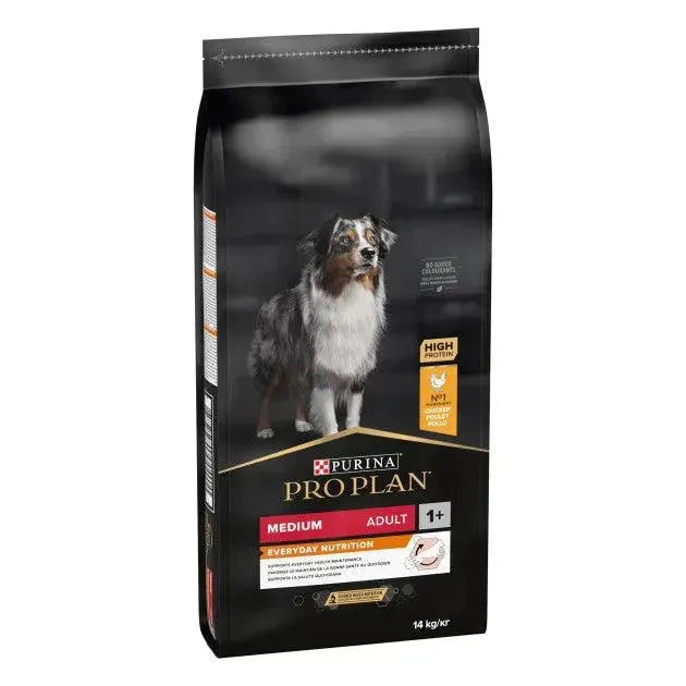 Purina Medium Adult Everyday Nutrition - Hund - Purina ProPlan - Marigin AG Onlineshop für Tierbedarf Purina Medium Adult Everyday Nutrition - Hund - Huhn / 1 x 14kg Futter