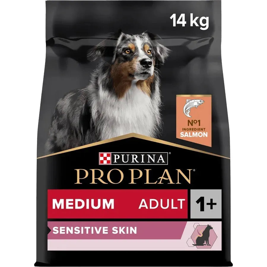 Purina Medium Adult Sensitive Skin - Hund - Purina ProPlan - Marigin AG Onlineshop für Tierbedarf Purina Medium Adult Sensitive Skin - Hund - Lachs / 1 x 14 kg Futter