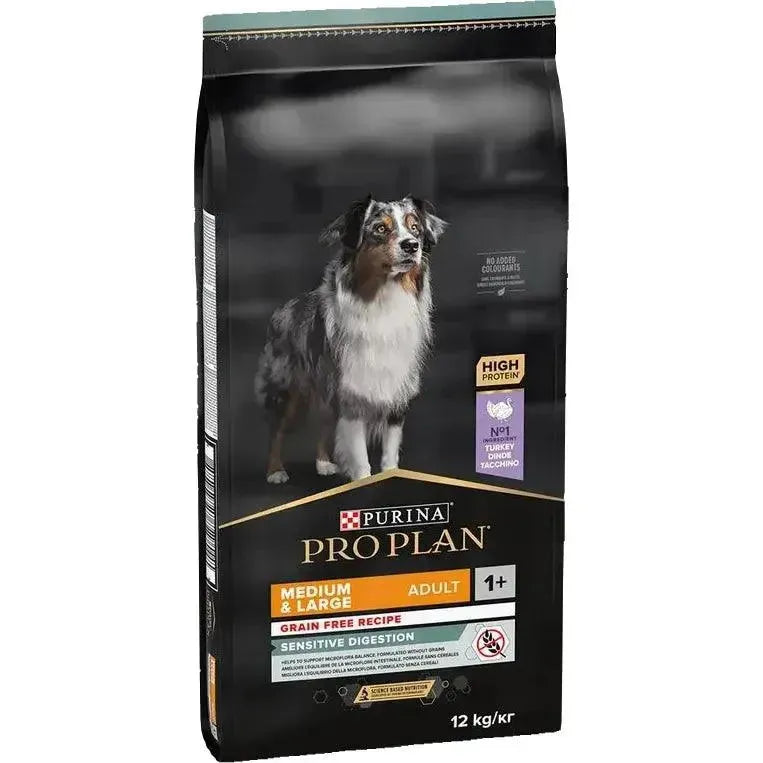 Purina Medium & Large Sensitive Digestion Getreidefrei - Hund - Purina ProPlan - Marigin AG Onlineshop für Tierbedarf Purina Medium & Large Sensitive Digestion Getreidefrei - Hund - Truthahn / 1 x 2.5 kg Futter