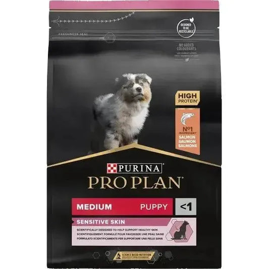 Purina Medium Puppy Sensitive Skin - Hund - Purina ProPlan - Marigin AG Onlineshop für Tierbedarf Purina Medium Puppy Sensitive Skin - Hund - Lachs & Reis / 1 x 3 kg Futter