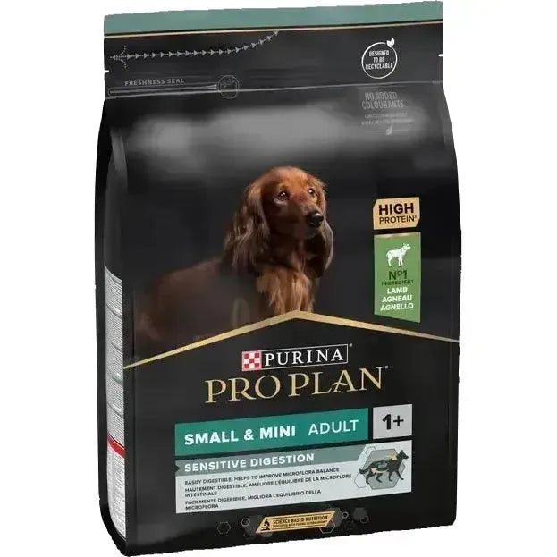 Purina Small & Mini Adult 1+ Sensitive Digestion - Hund - Purina ProPlan - Marigin AG Onlineshop für Tierbedarf Purina Small & Mini Adult 1+ Sensitive Digestion - Hund - Lamm / 1 x 3 kg Futter
