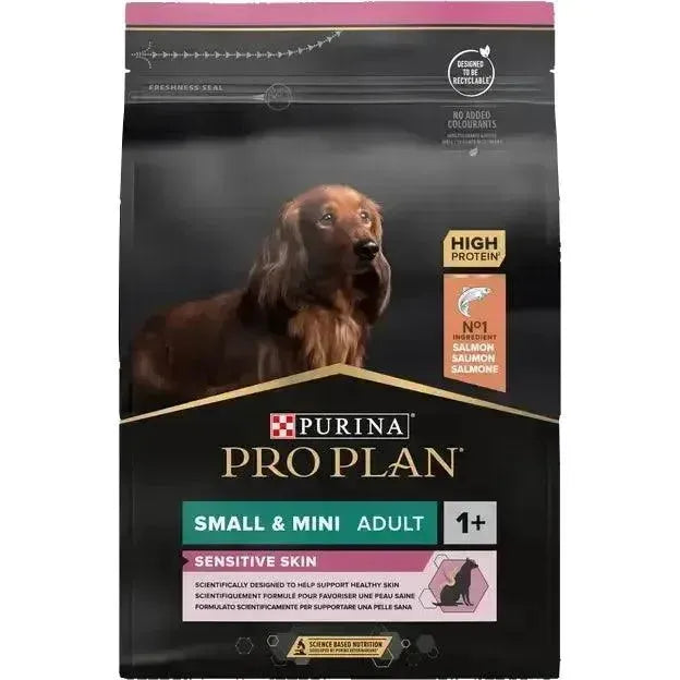 Purina Small & Mini Adult Sensitive Skin - Hund - Purina ProPlan - Marigin AG Onlineshop für Tierbedarf Purina Small & Mini Adult Sensitive Skin - Hund - Lachs / 1 x 3 kg Futter