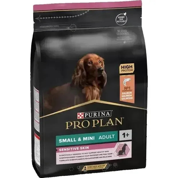 Purina Small & Mini Adult Sensitive Skin - Hund - Purina ProPlan - Marigin AG Onlineshop für Tierbedarf Purina Small & Mini Adult Sensitive Skin - Hund - Lachs / 1 x 3 kg Futter