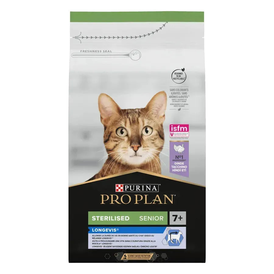 Purina Sterilised 7+ Senior - Katze - Purina ProPlan - Marigin AG Onlineshop für Tierbedarf Purina Sterilised 7+ Senior - Katze - Truthan / 3kg Futter