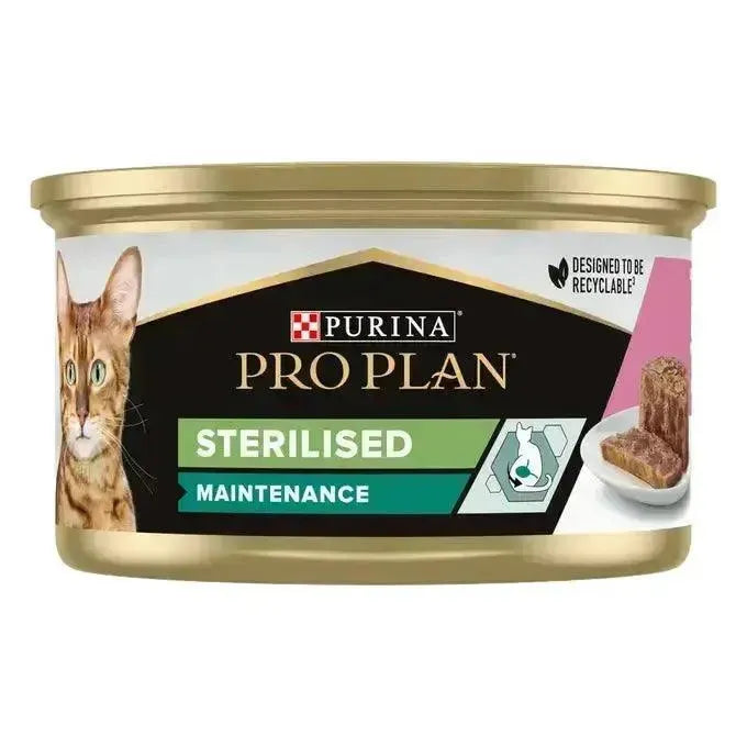 Purina Sterilised Maintenance Adult Katze Thunfisch & Lachs - Dose - Purina ProPlan - Marigin AG Onlineshop für Tierbedarf Purina Sterilised Maintenance Adult Katze Thunfisch & Lachs - Dose - Thunfisch & Lachs / 1 x 24 x 85g Futter