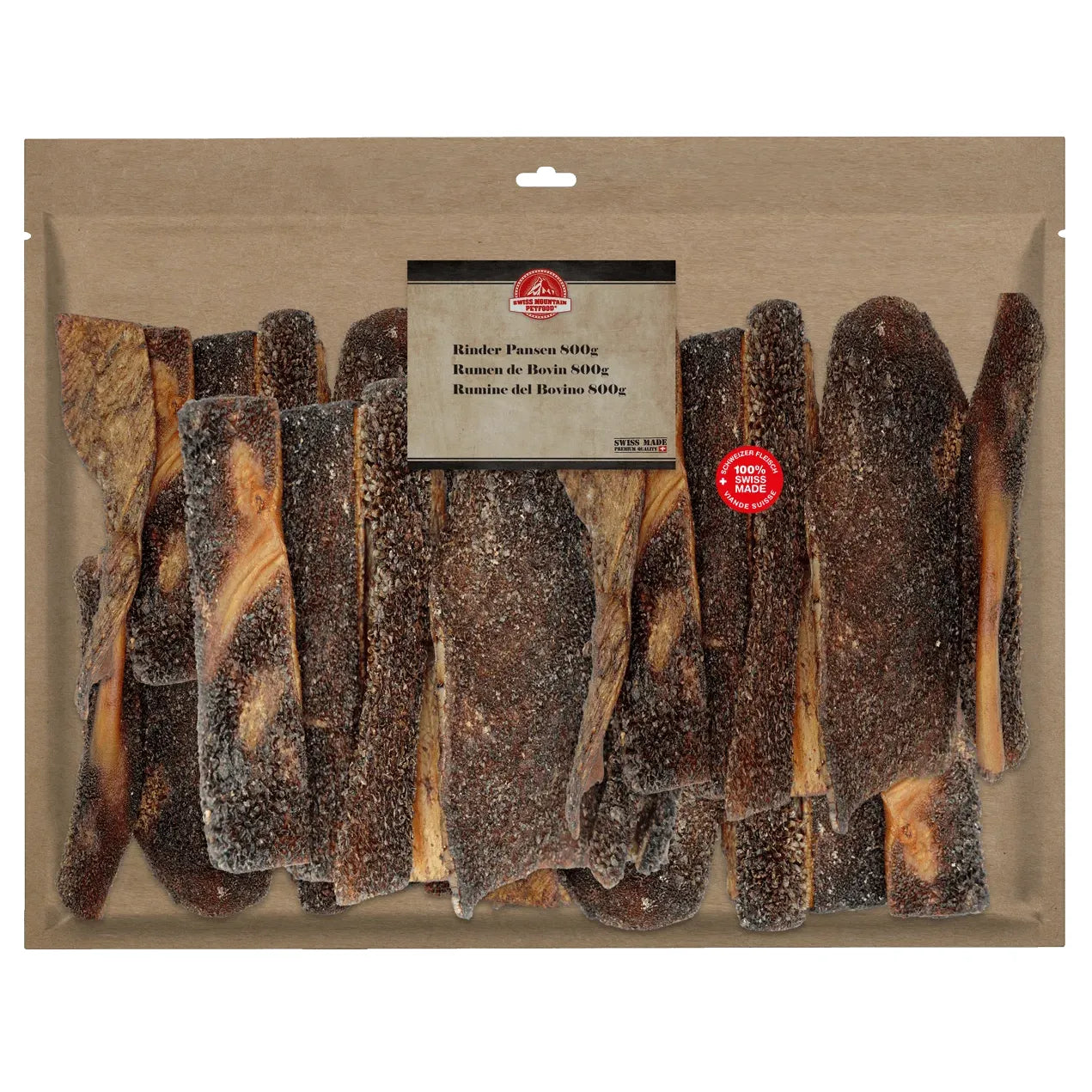 Rinderpansen - Hund - Swiss Mountain Petfood - Marigin AG Onlineshop für Tierbedarf Rinderpansen - Hund - 1 x 200 g Kauartikel