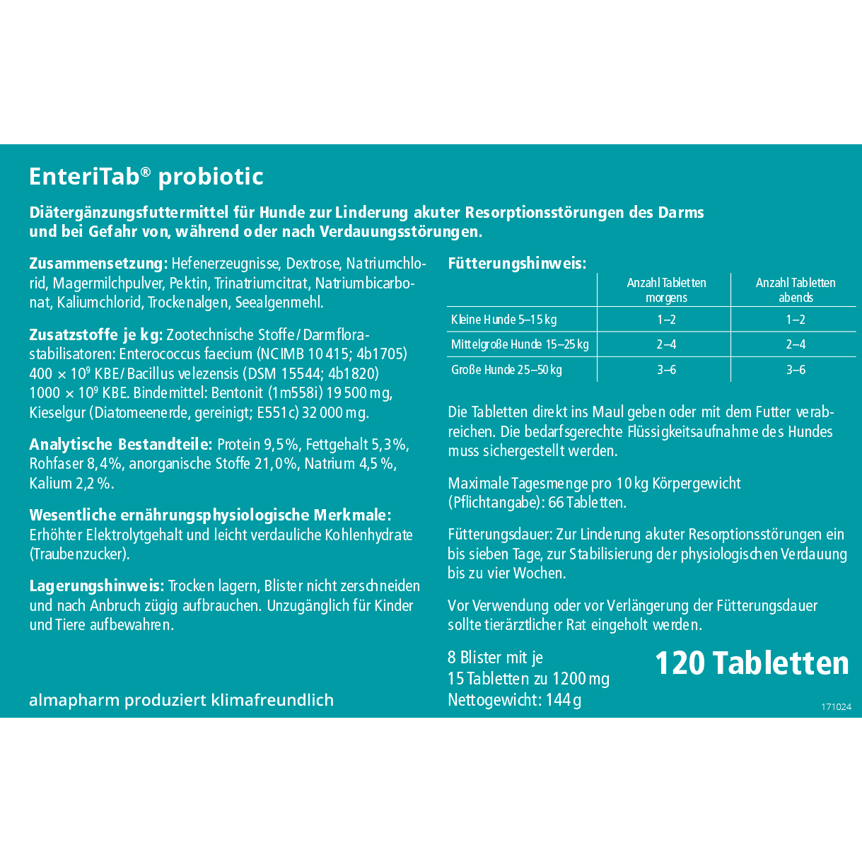 Enteritab probiotic Tabletten - Hund/Katze