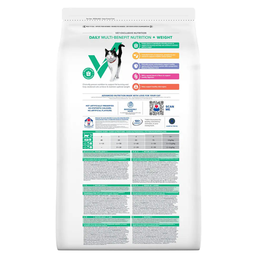 Hill's Multi-Benefit + Weight Mature Adult 7+ - Katze