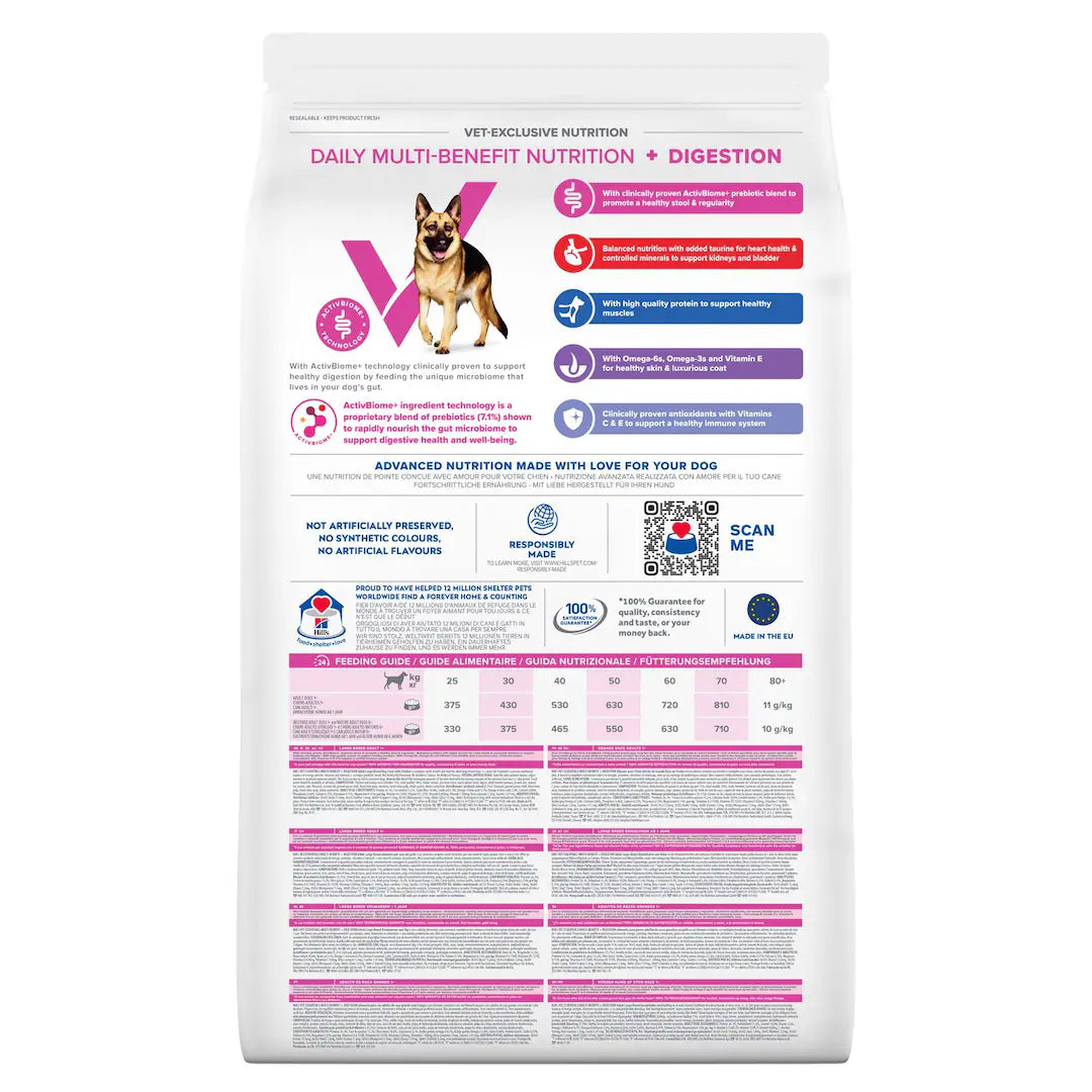 Hill's Multi-Benefit + Digestion Adult 1+ Large - Hund