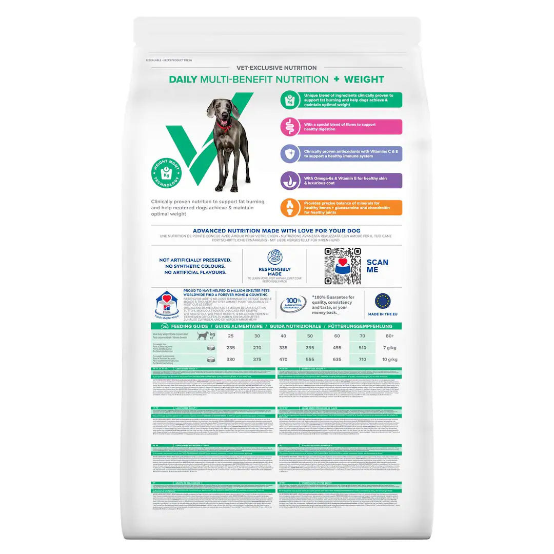 Hill's Multi-Benefit + Weight Adult 1+ Large - Hund